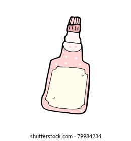 caricatura del frasco de líquido rosa