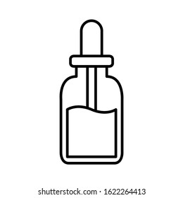 Bottle pipette icon design. Bottle essential oil icon in trendy flat style design. Vector illustration.