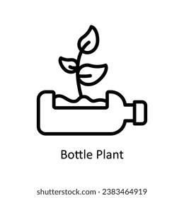 Bottle Plant vector outline  Design illustration. Symbol on White background EPS 10 File 