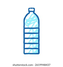 bottle plastic doodle icon sketch vector. bottle plastic sign. isolated symbol illustration