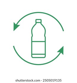 bottle plastic icon recycle logo design concept idea