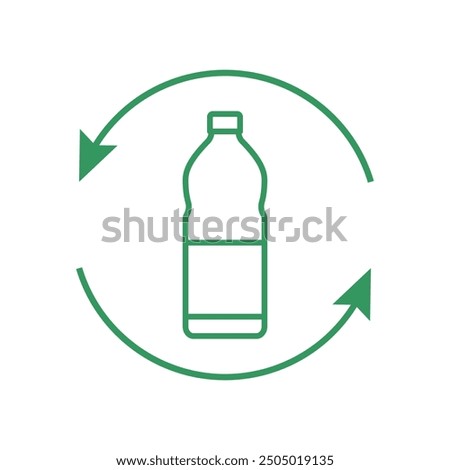 bottle plastic icon recycle logo design concept idea
