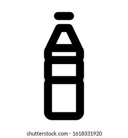 Bottle plastic icon using line style  vector design