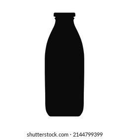 Icono de plástico de botella de color negro aislado en fondo blanco para el signo de reciclado de plástico, contenedor, agua, alcohol, cerveza, limonada. 10 pasos