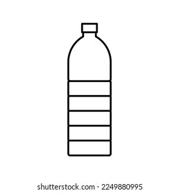 bottle plastic line icon vector. bottle plastic sign. isolated contour symbol black illustration