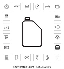 Bottle plastic outline icon for web and mobile