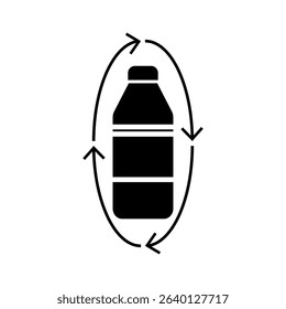 Bottle plastic recycle, Eco friendly vector simple design logo