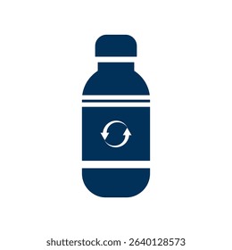 Bottle plastic recycle, Eco friendly vector simple design logo