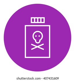 Bottle of poison line icon.