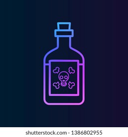 Bottle of poison nolan icon. Simple thin line, outline vector of halloween icons for ui and ux, website or mobile application