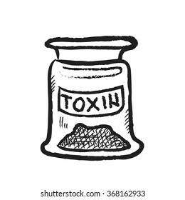 bottle of poison, vector illustration icon