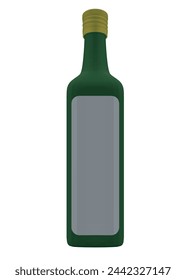 Bottle polygonal icon isolated on white background. Vector illustration. Bottle of red wine icon in outline style isolated on white background. Wine production symbol stock vector illustration. 3D.