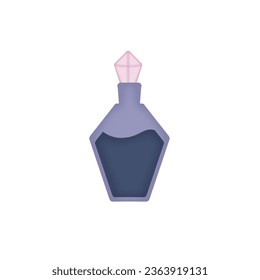 a bottle of potion vector in dark tone color