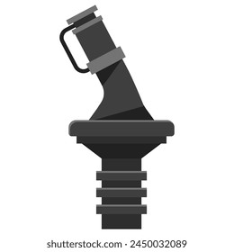 Bottle pourer and stopper for oil or wine cork vector cartoon illustration isolated on a white background.