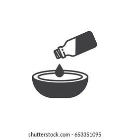 Bottle pouring liquid icon.