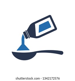 Bottle pouring syrup icon
