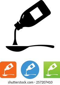 Bottle pouring syrup icon