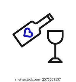 Bottle Pouring Wine Love Symbol