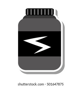 bottle proteins product isolated icon vector illustration design