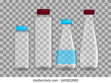 Bottle realistic vector illustration, background design business element product
