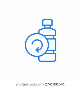 bottle recycle icon sign vector