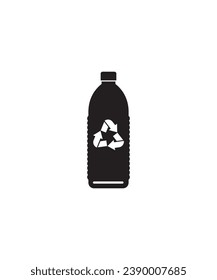 bottle with recycle icon, vector best flat icon.