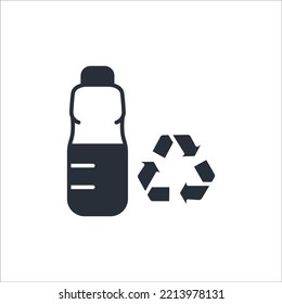 reciclar iconos de línea delgada. Ilustración vectorial aislada en blanco. Trazo editable