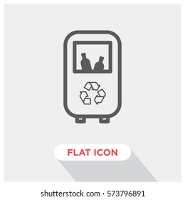 Bottle recycle vector icon