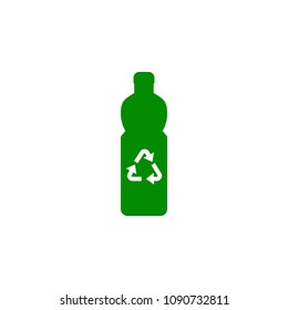 Bottle Recycling Green Icon. Element Of Nature Protection Icon For Mobile Concept And Web Apps. Isolated Bottle Recycling Icon Can Be Used For Web And Mobile On White Background