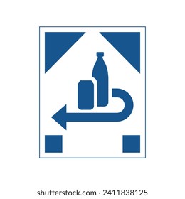 Bottle recycling icon. Flat icon.