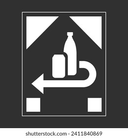 Bottle recycling icon. Flat icon.