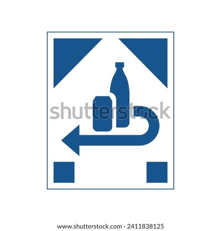 Bottle recycling icon. Flat icon.