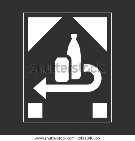 Bottle recycling icon. Flat icon.