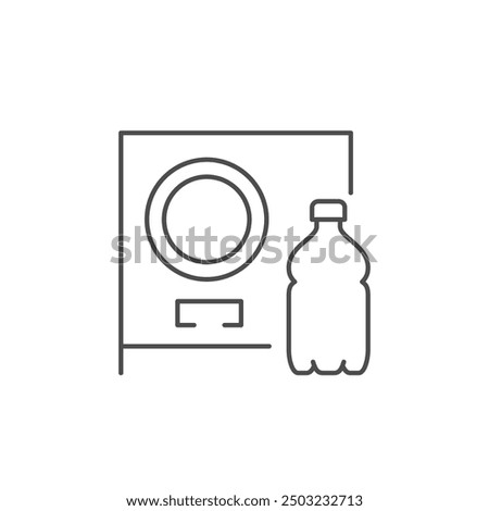 Bottle recycling machine line icon