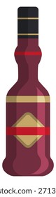 Eine Flasche Rotlauge mit einem roten Etikett
