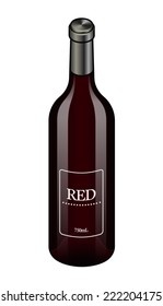 A bottle of red wine.