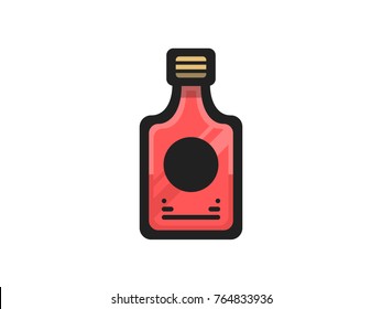 bottle of red wine vector illustration icon