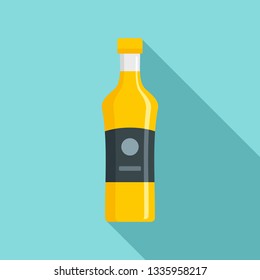 Bottle rice sauce icon. Flat illustration of bottle rice sauce vector icon for web design