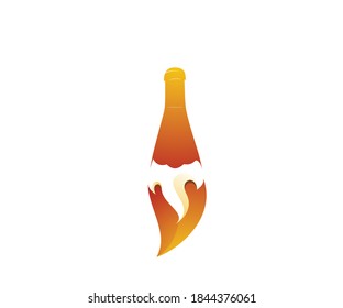 Bottle rocket logo design template