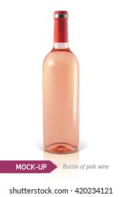 bottle of rose wine