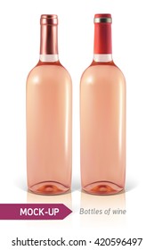 bottle of rose wine