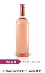 bottle of rose wine