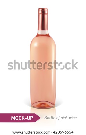 bottle of rose wine