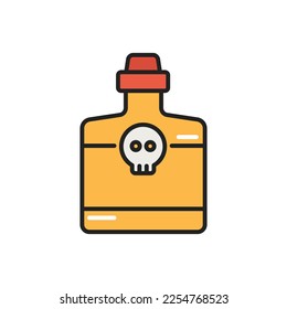 A bottle of rum icon. High quality coloured vector illustration.