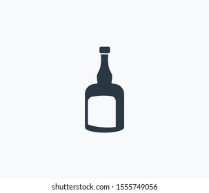 Bottle of rum icon isolated on clean background. Bottle of rum icon concept drawing icon in modern style. Vector illustration for your web mobile logo app UI design.
