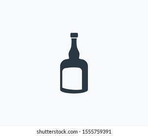 Bottle of rum icon isolated on clean background. Bottle of rum icon concept drawing icon in modern style. Vector illustration for your web mobile logo app UI design.