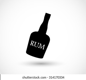 Bottle Of Rum Icon Vector