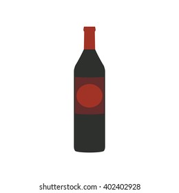 bottle of rum icon. vector illustration