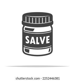 Bottle of salve icon transparent vector isolated