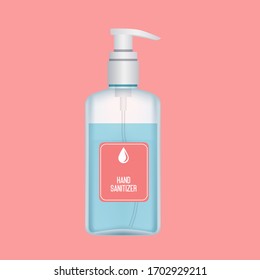 Bottle with sanitizer for hands and items